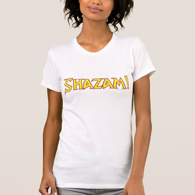 Camiseta Para Bebê Logotipo do Shazam Amarelo/Vermelho (Frente)