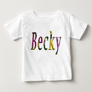 Camiseta Para Bebê Logotipo Floral Becky Name
