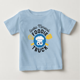 Camiseta Para Bebê Logotipo Foodie Truck do Monstro do Cookie
