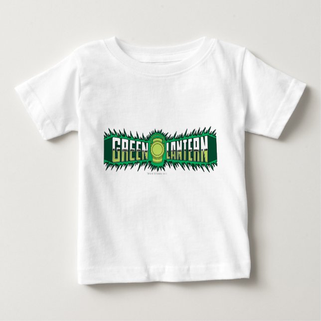 Camiseta Para Bebê Logotipo Lanterna Verde - Chama Verde (Frente)