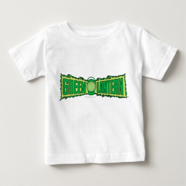 Camiseta Para Bebê Logotipo Lanterna Verde com Lanterna (Frente)