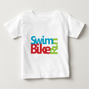 Camiseta Para Bebê Logotipo legal do Triathlon