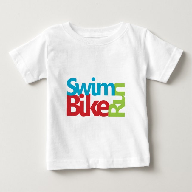 Camiseta Para Bebê logotipo legal Triathlon (Frente)
