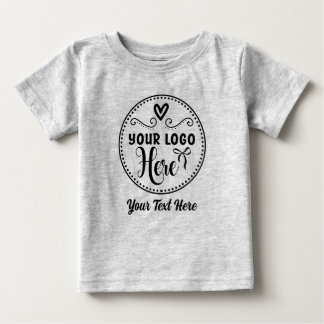 Camiseta Para Bebê Logotipo Moderno Personalizado Marca Custom Estilo