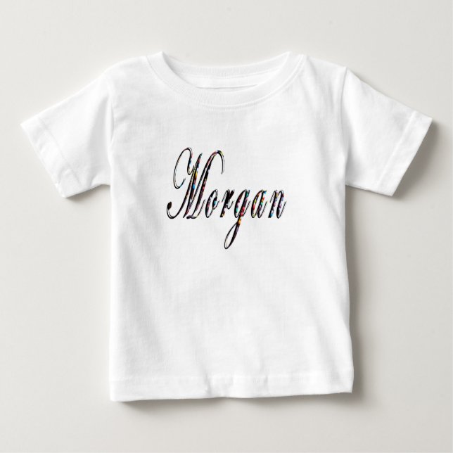 Camiseta Para Bebê Logotipo Morgan Name (Frente)