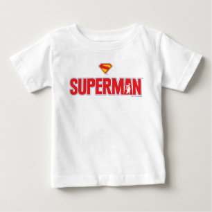 Camiseta Para Bebê Logotipo Negrito Clássico do Super-Homem