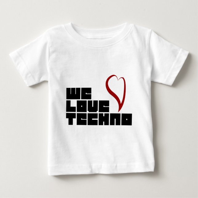Camiseta Para Bebê Logotipo-Nós-Amor-Techno (Frente)