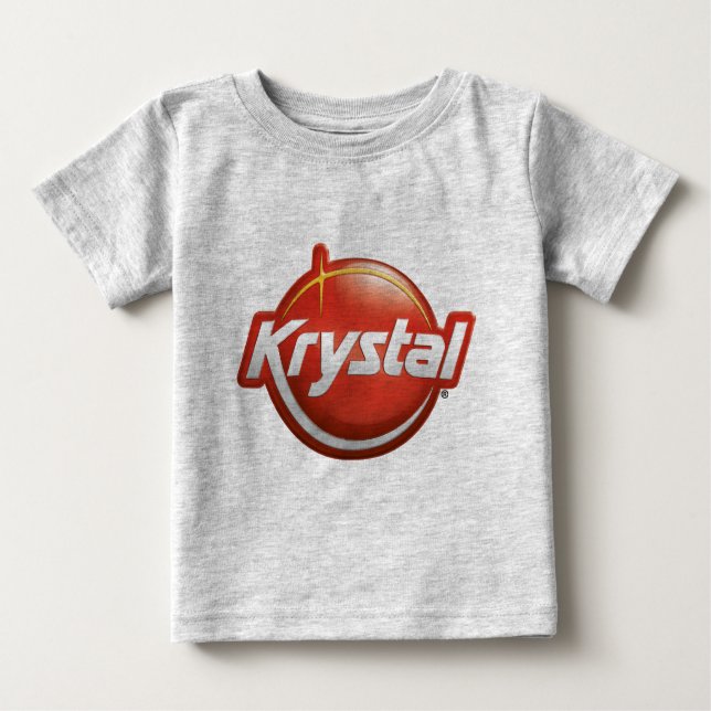Camiseta Para Bebê Logotipo novo de Krystal (Frente)