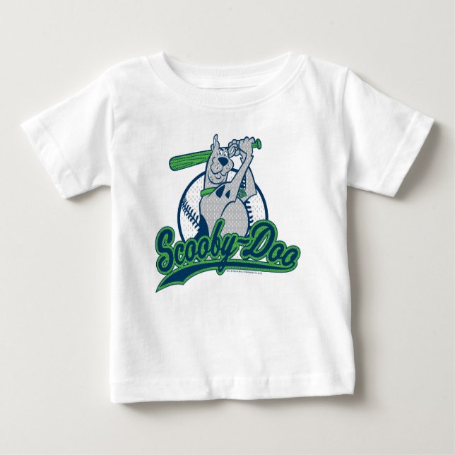 Camiseta Para Bebê Logotipo Scooby-Doo Baseball (Frente)