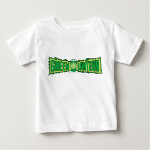 Camiseta Para Bebê Logotipo verde da lanterna com lanterna