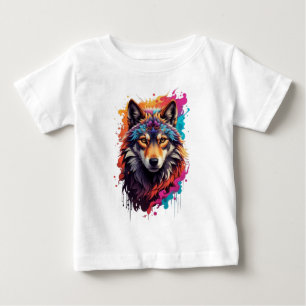 Camiseta Para Bebê Logotipo Wolf Animal Design-87694