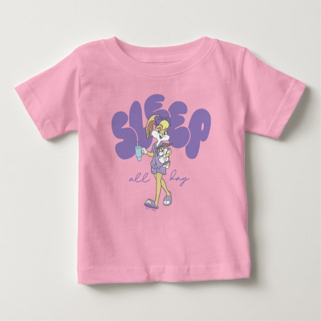 Camiseta Para Bebê Lola Bunny Sleep All Day (Frente)