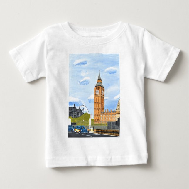 Camiseta Para Bebê London Big Ben (Frente)