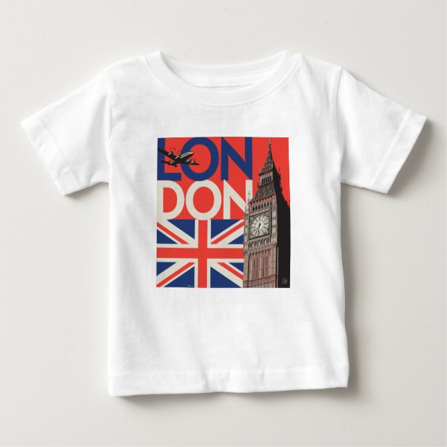 Camiseta Para Bebê London Big Ben | Inglaterra (Frente)