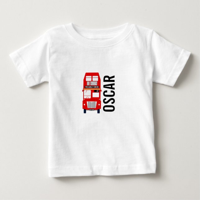 Camiseta Para Bebê London Bus Baby Tee (Frente)