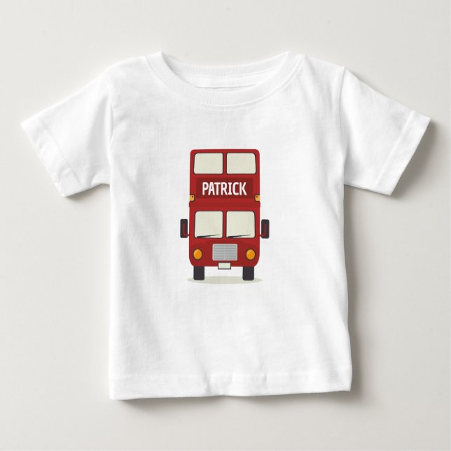 Camiseta Para Bebê London Red Bus Personalizado (Frente)