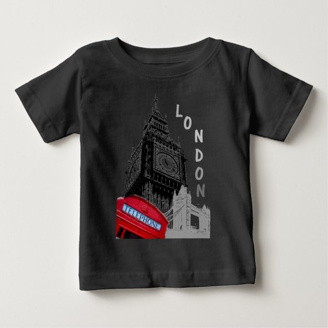 Camiseta Para Bebê Londres (Frente)