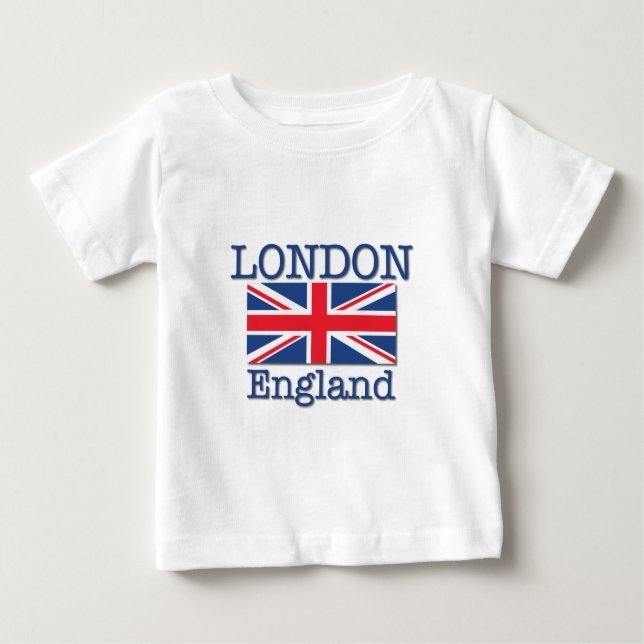 Camiseta Para Bebê Londres e Union Jack (Frente)