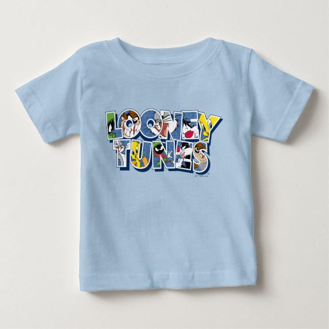 Camiseta Para Bebê LOONEY TUNES™ Characters in Letting (Frente)