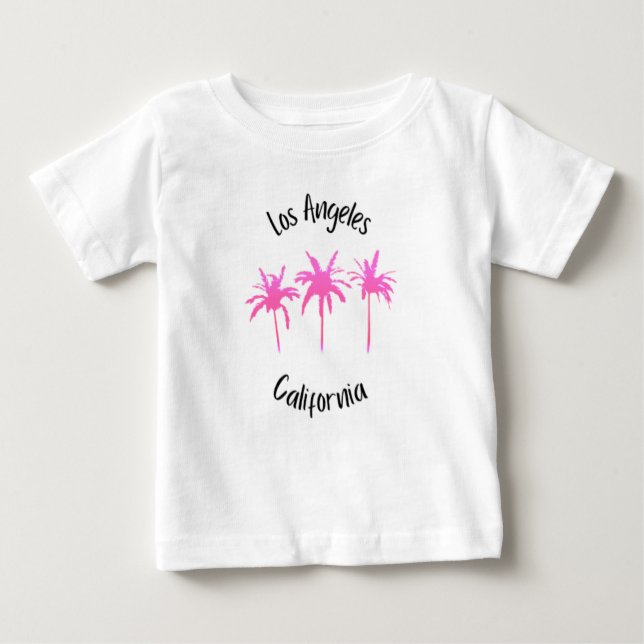 Camiseta Para Bebê Los Angeles California (Frente)