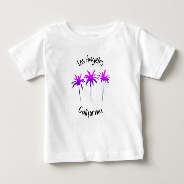 Camiseta Para Bebê Los Angeles California (Frente)