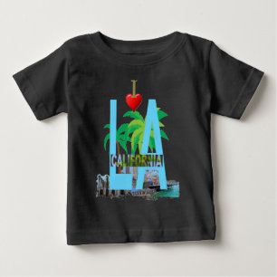 Camiseta Para Bebê los angeles l a california cidade eua américa