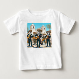 Camiseta Para Bebê Los Coyotes Mariachi 