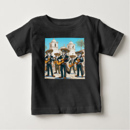 Camiseta Para Bebê Los Coyotes Mariachi 