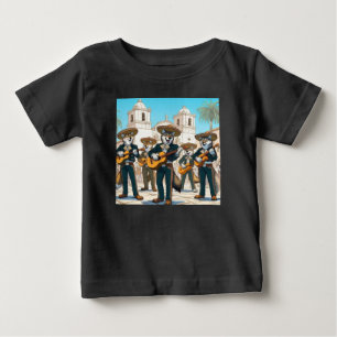 Camiseta Para Bebê Los Coyotes Mariachi