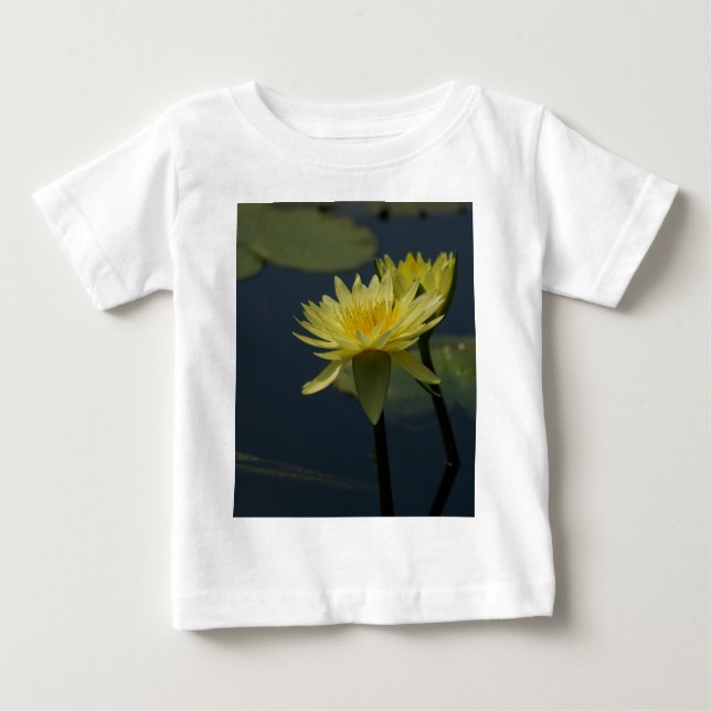 Camiseta Para Bebê Lotus Waterlily Amarela (Frente)