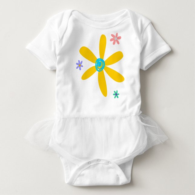 Camiseta Para Bebê Louca margarida (Frente)