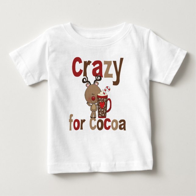 Camiseta Para Bebê Louco para o cacau (Frente)