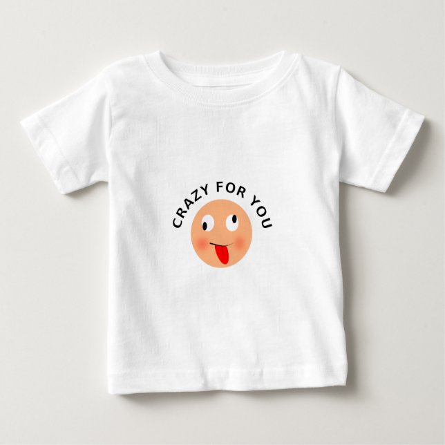 Camiseta Para Bebê Louco Para Você (Frente)