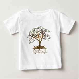 Camiseta Para Bebê Loucos de árvore da família