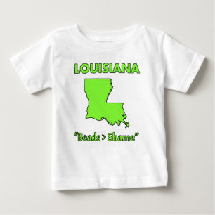 Camiseta Para Bebê Louisiana - Contas > Vergonha