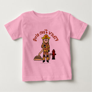 Camiseta Para Bebê Loura Bombeira Rapariga
