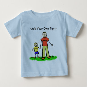Camiseta Para Bebê Loura-Camiseta pai & Me Little Boy (Dois Lados)