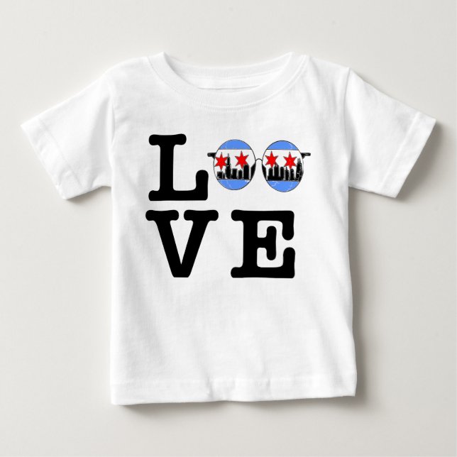 Camiseta Para Bebê LOVE chicaGOggles camiseta bebê (Frente)
