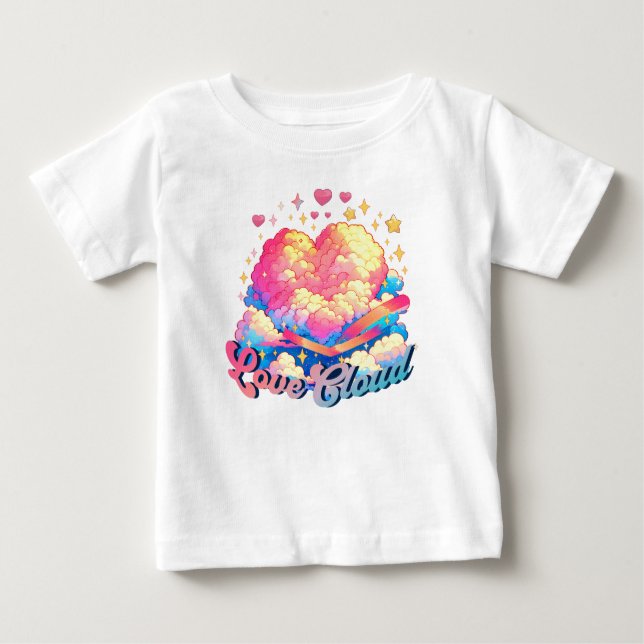 Camiseta Para Bebê Love Cloud (Frente)