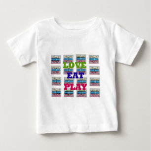 Camiseta Para Bebê Love Comed Play Hakuna Matata Art Impressão