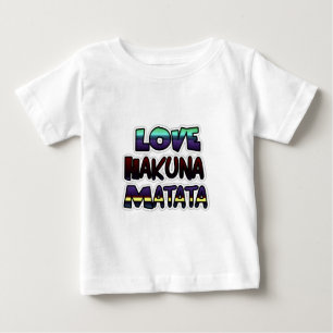Camiseta Para Bebê Love Hakuna Matata Gifts