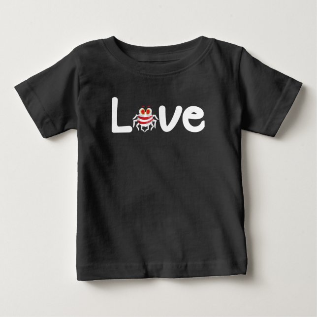 Camiseta Para Bebê Love Halloween (Frente)