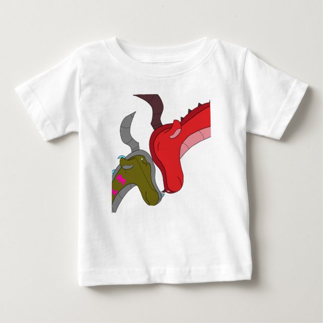 Camiseta Para Bebê Love: Momma and Baby Dragon T-Shirt (Frente)