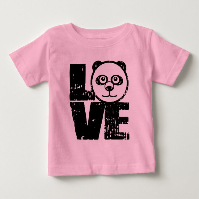 Camiseta Para Bebê Love Panda (Frente)