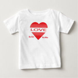 Camiseta Para Bebê Love & Romance Concept Design with Heart Elements