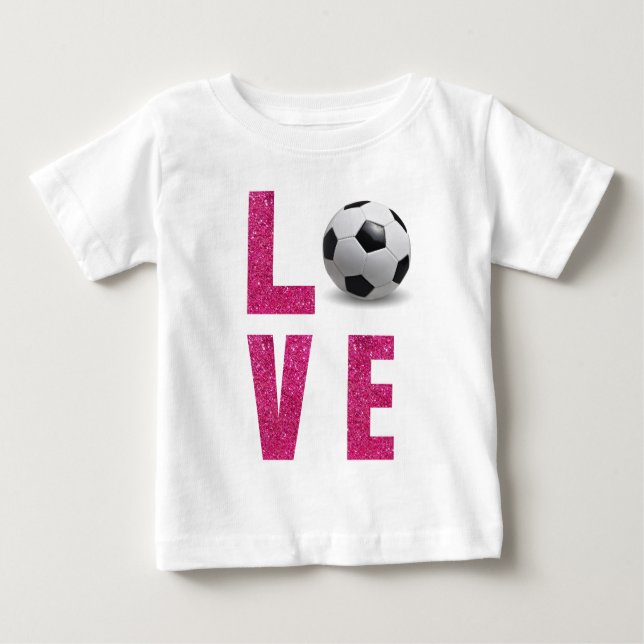 Camiseta Para Bebê Love Soccer (Frente)