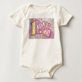 Camiseta Para Bebê Love Word Art Painting Custom T-Shirt