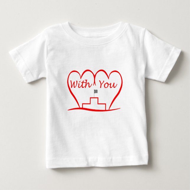 Camiseta Para Bebê Love You contigo, juntos com sucesso (Frente)
