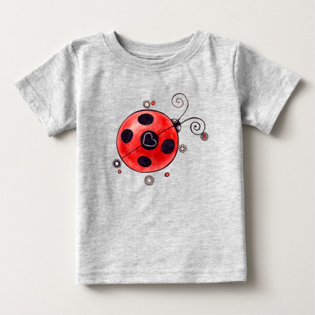 Camiseta Para Bebê Lovebug Creeper (Frente)