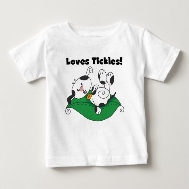 Camiseta Para Bebê Loves Tickles (Frente)